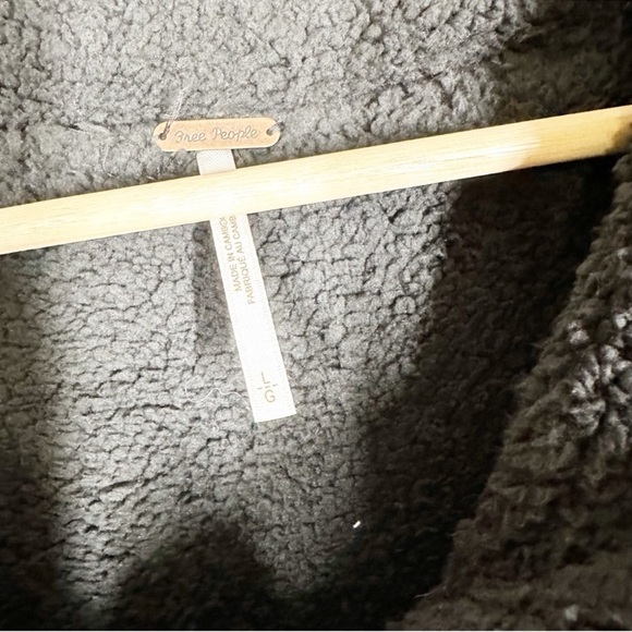 Free People This Love Black and Pink Floral Sherpa lined Coat - Picture 14 of 16